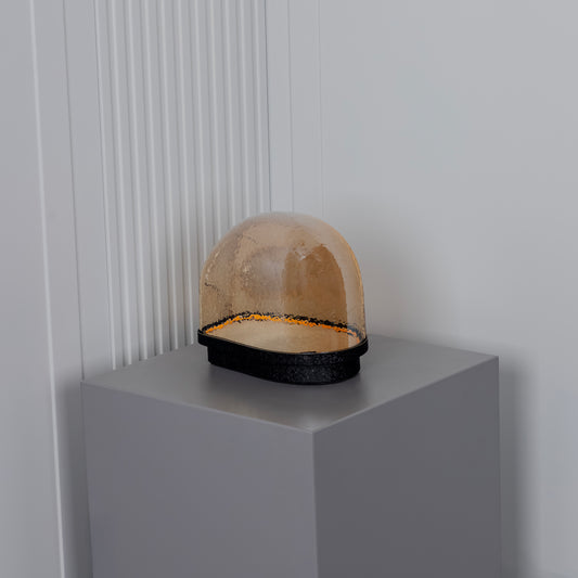 Gambia Bal Cam Siyah Masa Lambası 28 cm