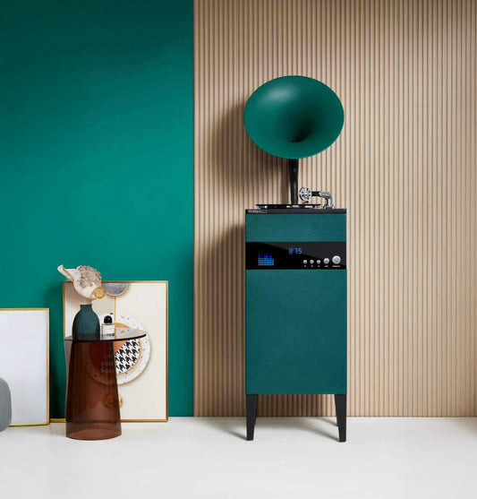 Yeşil Gramofon Müzik Çalar