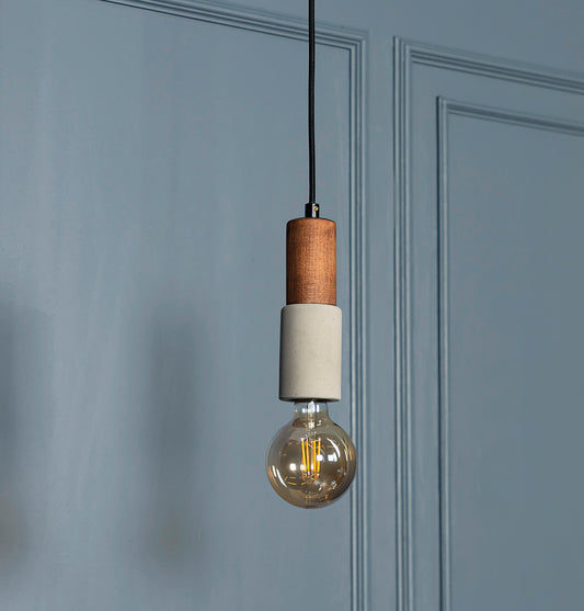 Tochi Large Ahsap Beton E27 Sarkıt