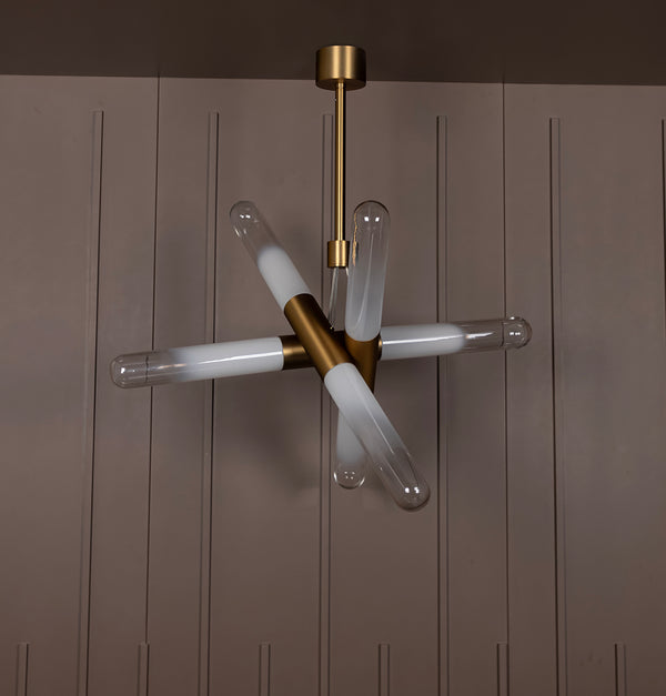 Manila Şeffaf Cam Gold Salon Sarkıt Avize