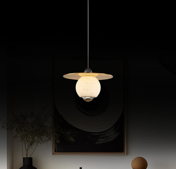 Mintaka Beyaz Mermer Küre Eskitme Sarkıt Avize