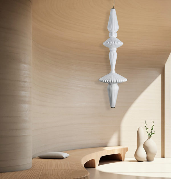 Altair Soft Touch Beyaz Poligonal Sarkıt Avize 190 cm