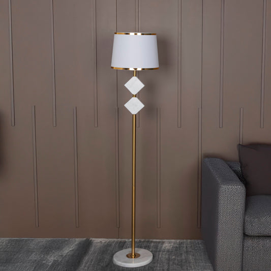 Ponzan Beyaz Mermer Eskitme Lambader