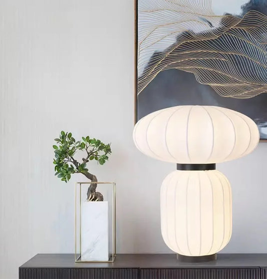 Nova Beyaz Soft Touch Boğumlu Masa Lambası 30cm