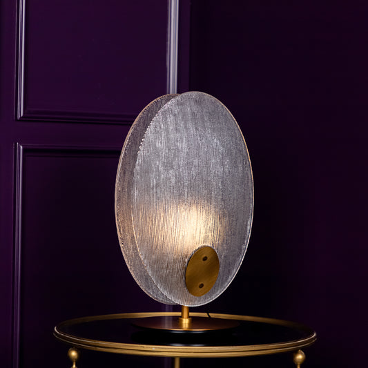 Gana Beyaz Buzlu Cam Eskitme Masa Lambası