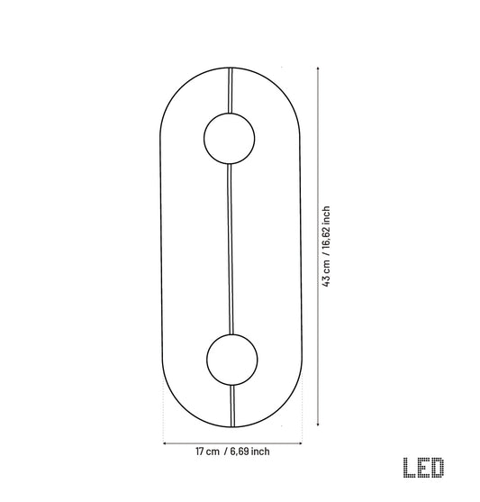Termessos Beyaz Mermerli Eskitme Led Aplik 17x42 cm