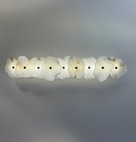 Anvers Dokuz Beyaz Mermerli Eskitme Led Aplik