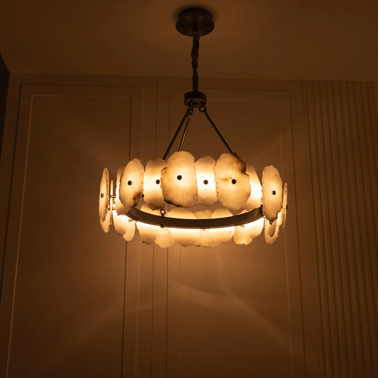 Anvers Mermer Salon Platin Avize