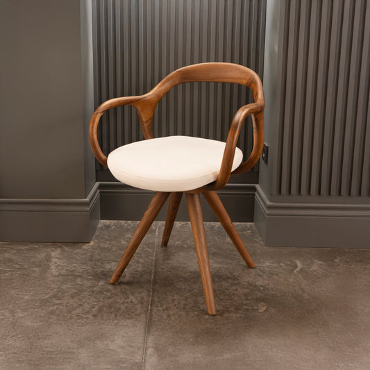 Nox Ceviz Ahşap Döner Fonksiyonlu Sandalye