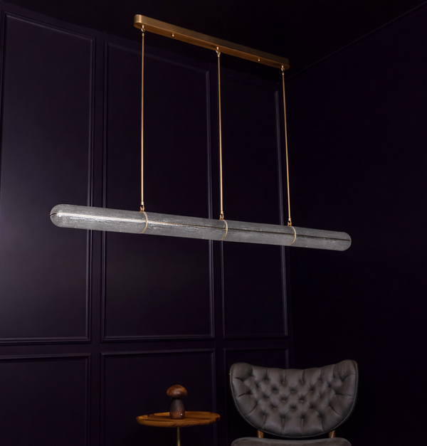 Zambiya Beyaz Buzlu Cam Eskitme Yatay Sarkıt 163 cm