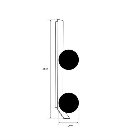 Afrodit Soft 2'li Siyah Aplik 63 cm