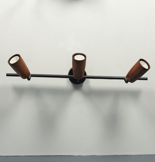 Angel Üçlü Ahşap Siyah Aplik