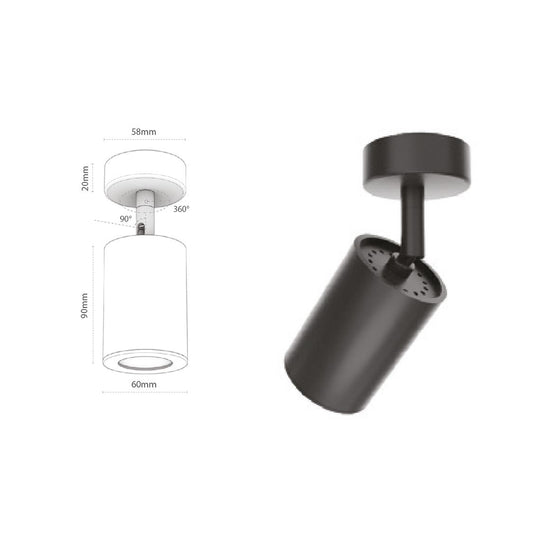 Bella Siyah Düz Spot 6x9 cm