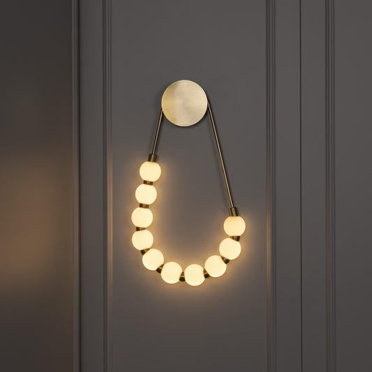 Doradus Onlu Beyaz Akrilik Küre Eskitme Led Aplik