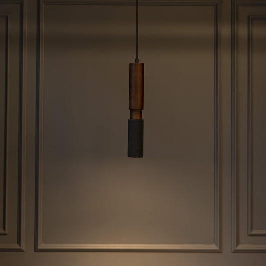 Kovak Tekli Siyah Beton GU10 Sarkıt Avize