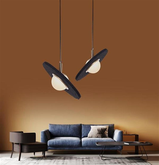 Şalık Eskitme Siyah Beton LED Sarkıt 25 cm