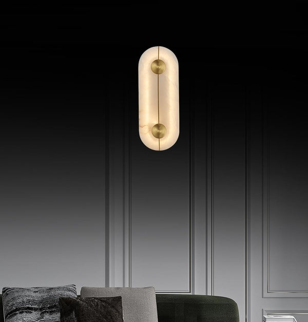 Termessos Beyaz Mermerli Eskitme Led Aplik 17x42 cm