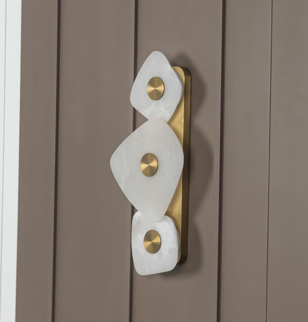 Tome Eskitme Üçlü Mermer Aplik