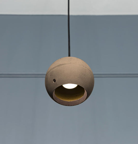 Toppu Beton Kahverengi Açılı Sarkıt Avize