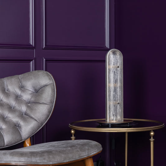 Zambiya Beyaz Buzlu Cam Eskitme Masa Lambası