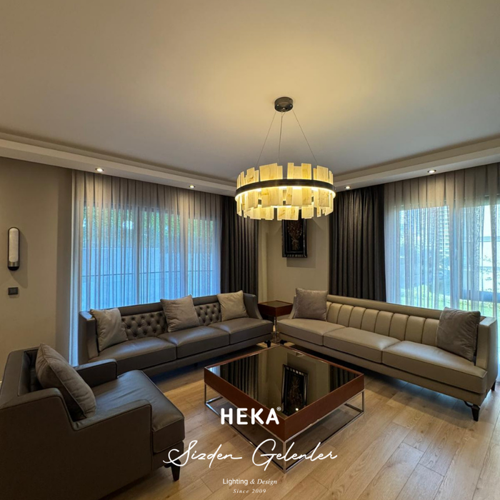 Ekho Eskitme Mermer Salon Sarkıt Avize 80 cm - 3