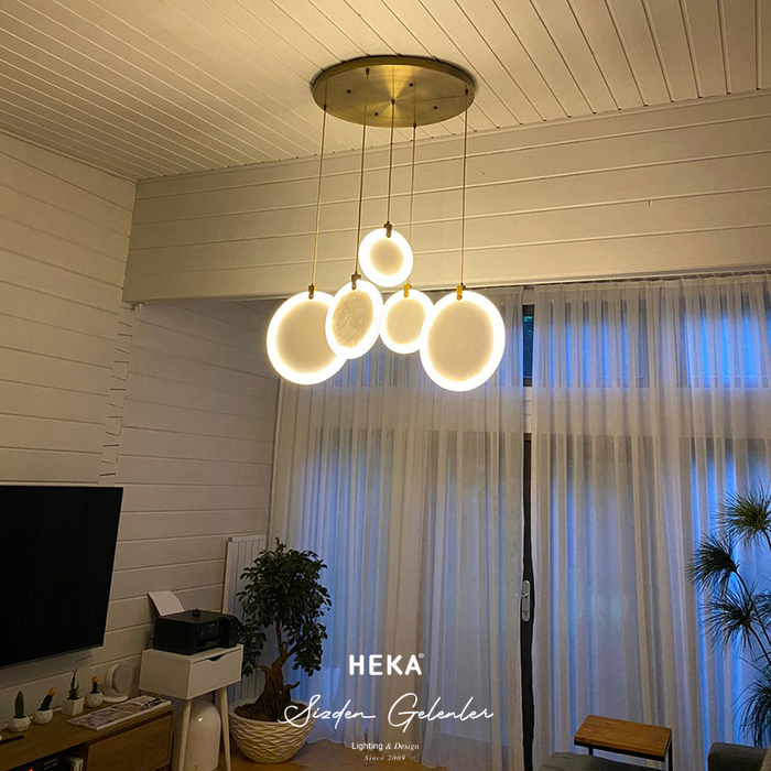 Aspendos Tekli Eskitme Mermer LED Sarkıt Avize 20 cm - 3