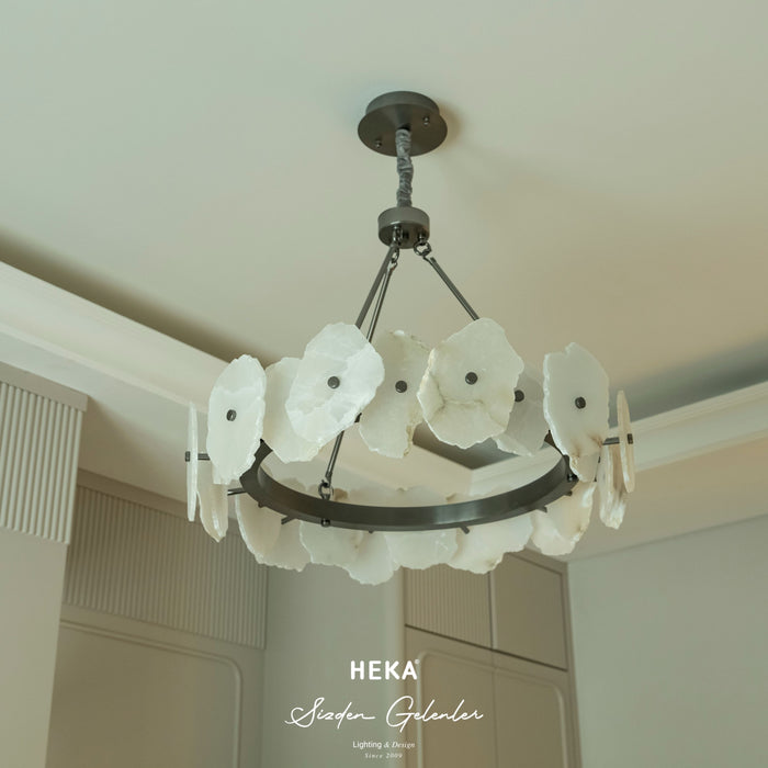 Anvers Mermer Salon Platin Avize - 3