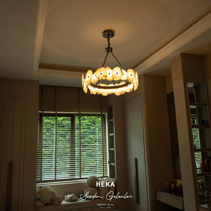 Anvers Mermer Salon Platin Avize - 2