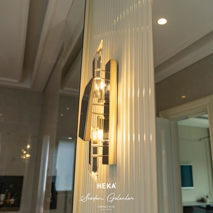 Lucetta Kristal Krom Aplik - Small - 2