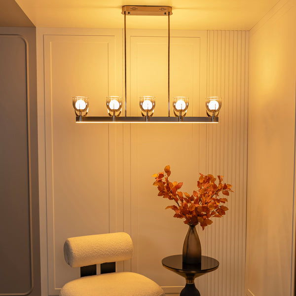 Enzo Paslanmaz Mermer Dikdörtgen Avize