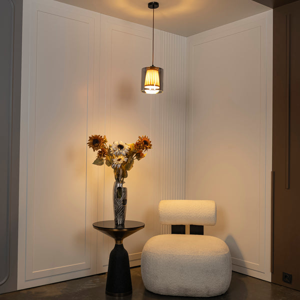 Modina Tekli Füme Cam Sarkıt - Small