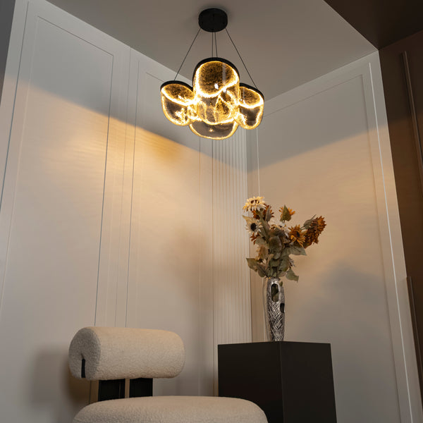 Gambia Füme Cam Yuvarlak Avize