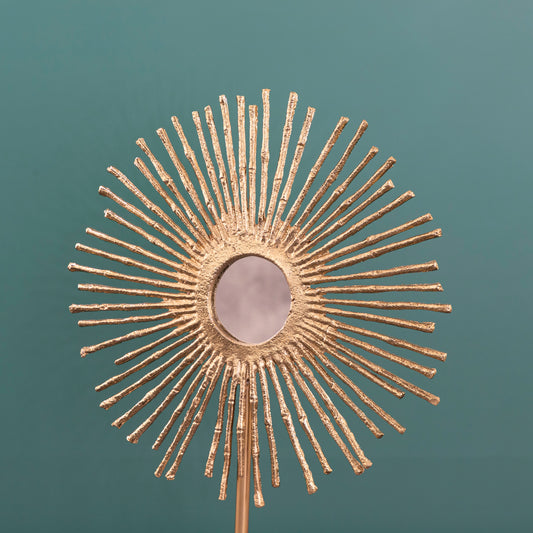 GOLD BAMBU AYNA HEYKELİ 40x10x53 cm