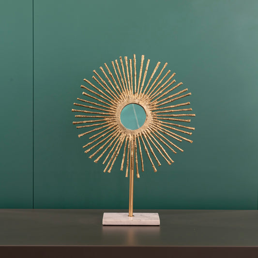 GOLD BAMBU AYNA HEYKELİ 40x10x53 cm