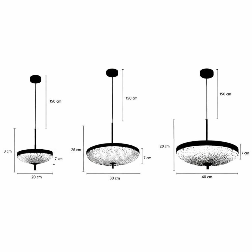 Burkina Eskitme Şeffaf Cam LED Sarkıt Avize 20 cm