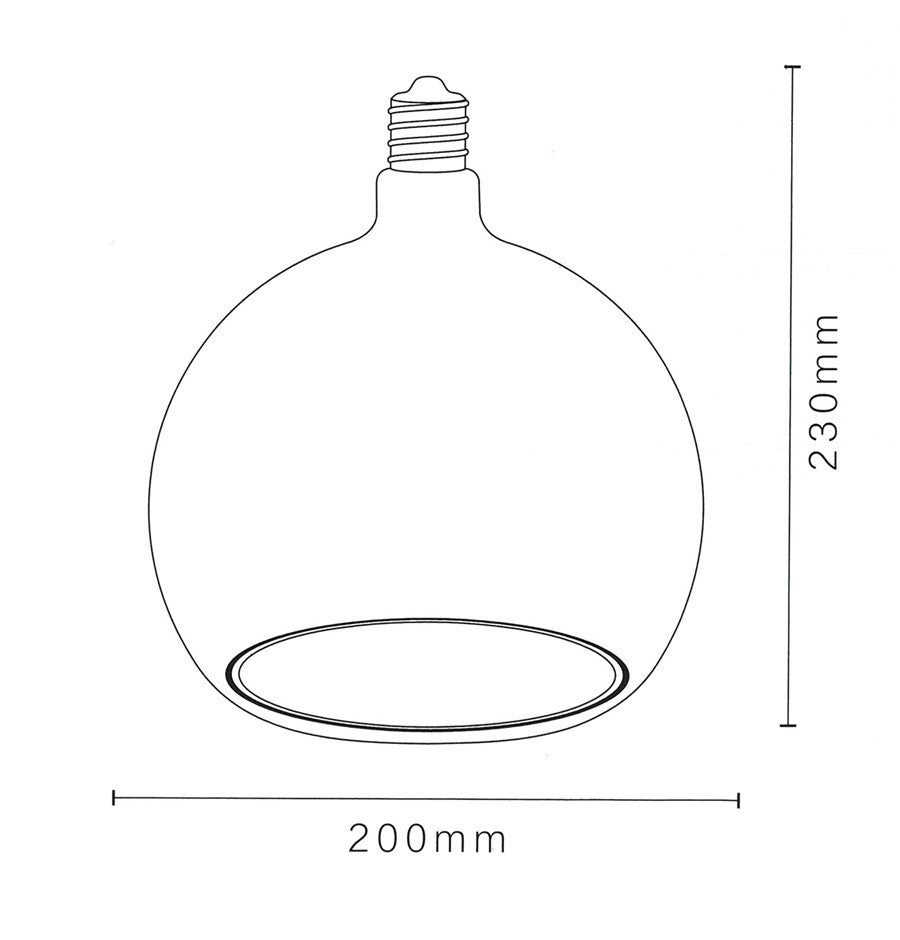 Erd-303 Şerit Filament Led Füme Cam 6W 2500K E27