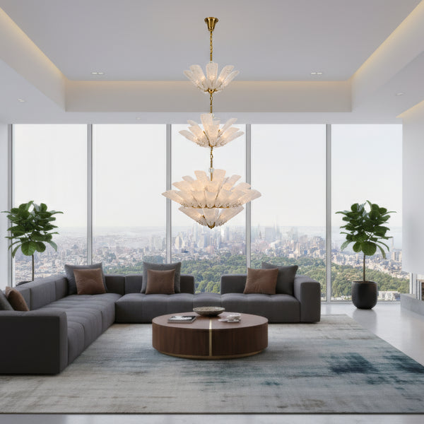 Bonelli Üç Katlı Dokulu Cam Sarkıt