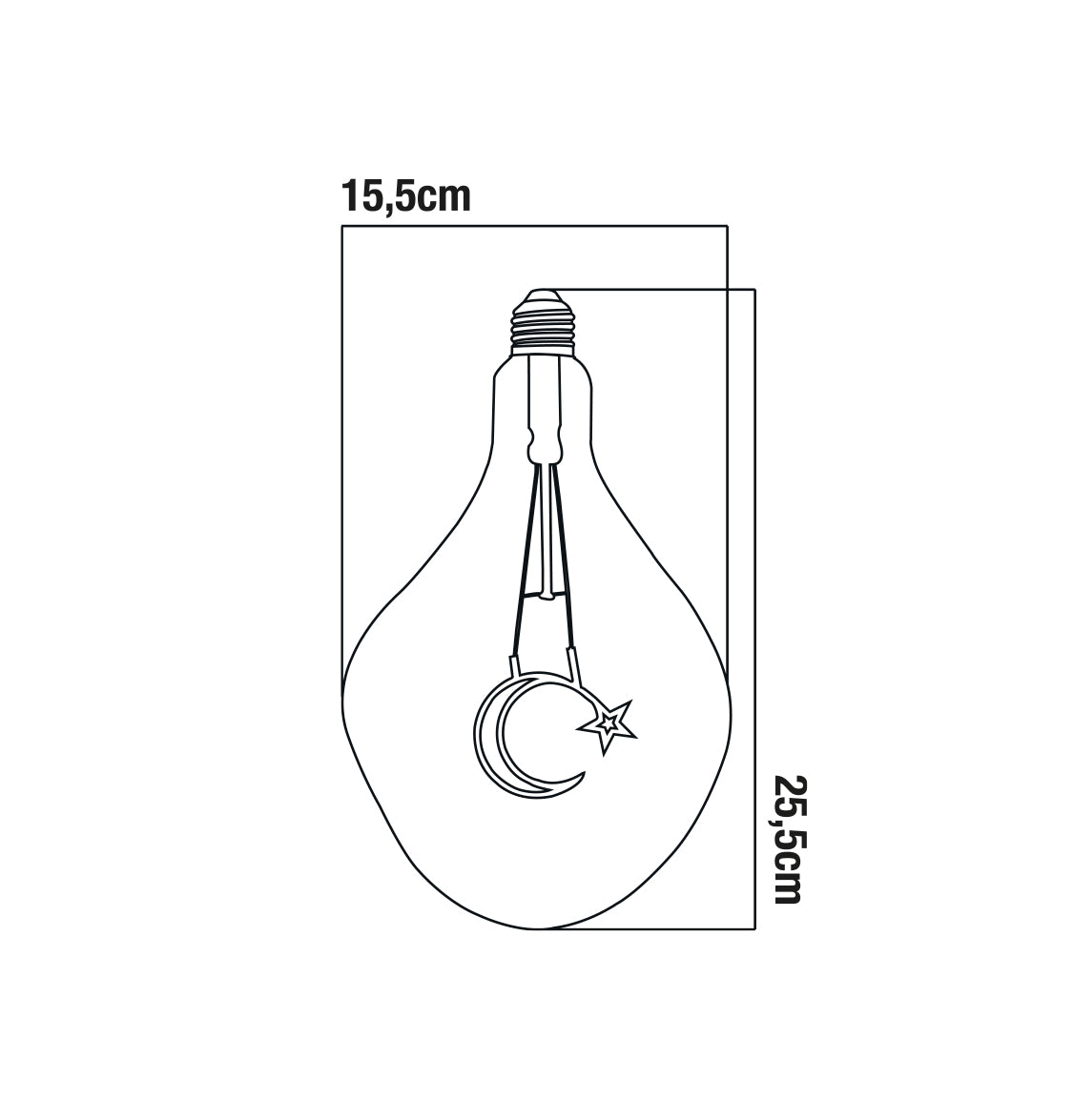 Ay Yıldız Füme 5W 2200K E27 LED Ampul Erd-1923/2