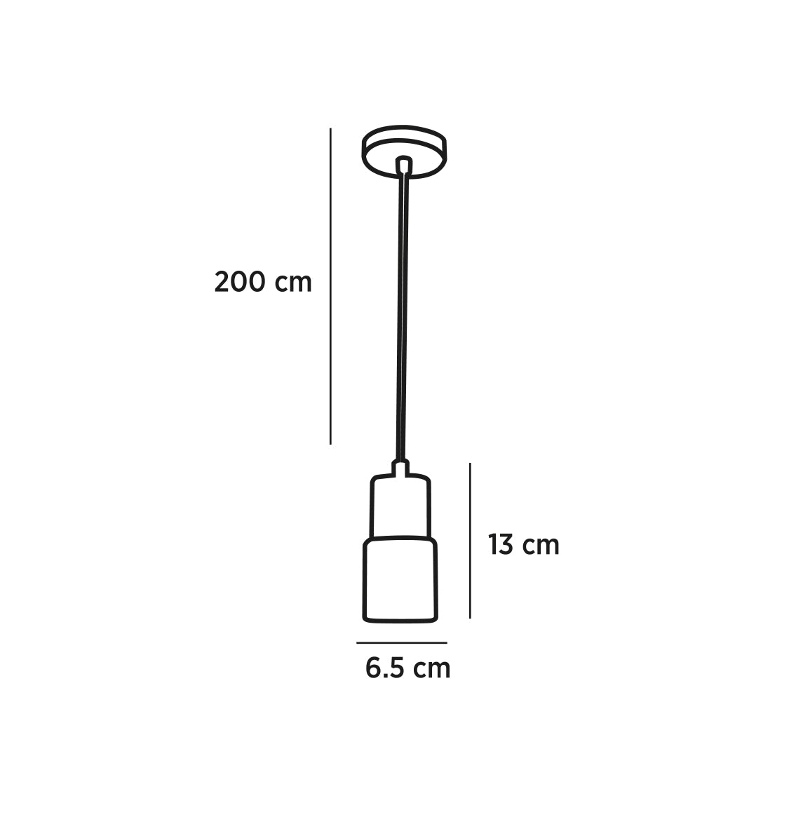 Tochi Mini Wenge Ahsap Beton E27 Sarkıt Avize