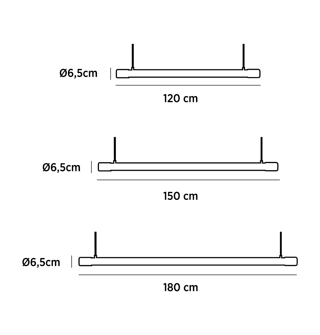 Tochi Linear Ahşap Beton Sarkıt Avize 150 cm