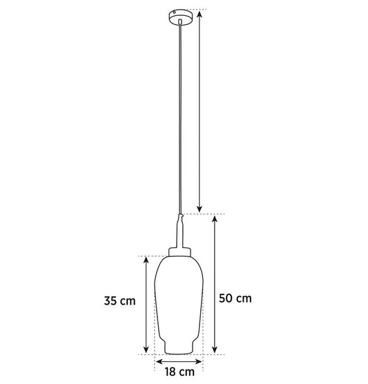 Harry Buzlu Cam Eskitme Sarkıt Avize 35 cm