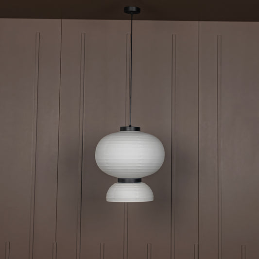 Solar Soft Touch Beyaz Boğumlu Sarkıt Avize 40x41 cm