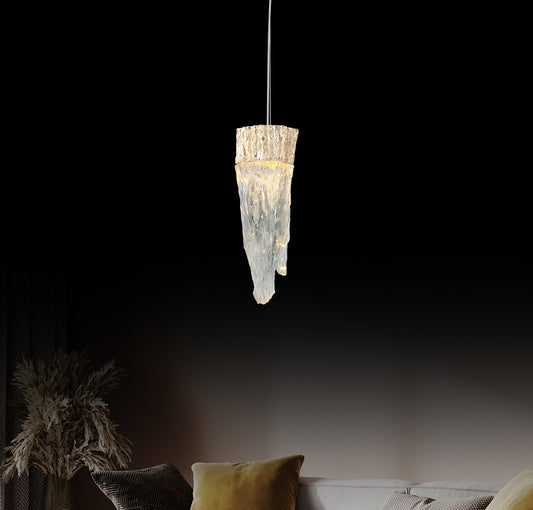 Kardal Füme Akrilik Gold LED Sarkıt Avize 30 cm