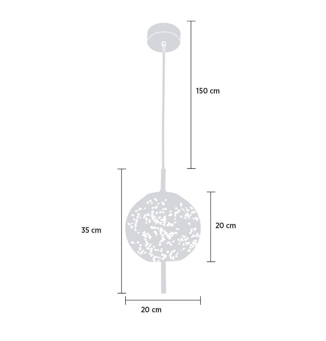 Viyana Füme Cam LED Sarkıt Avize 20 cm