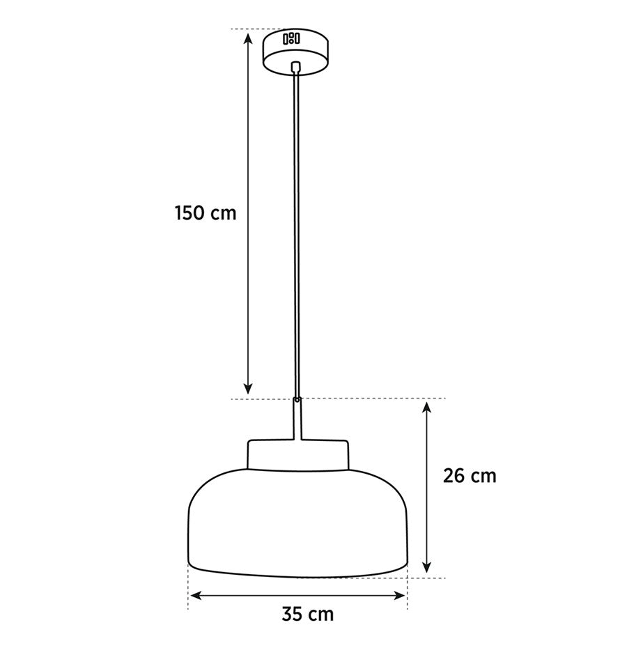 Viyana Kubbe Bal Eskitme Cam Sarkıt Avize 35 cm