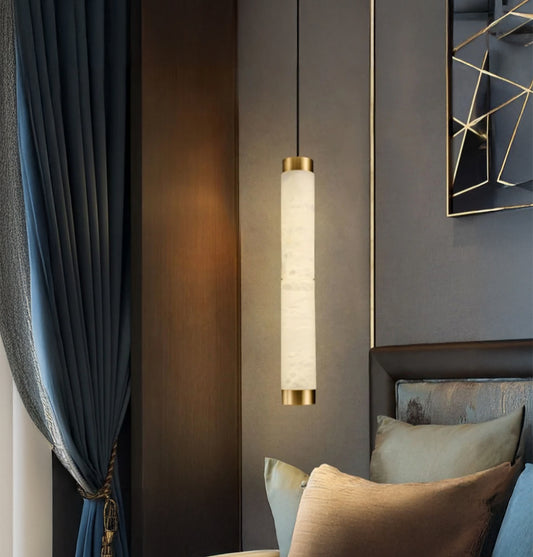 Lion Eskitme Mermer LED Sarkıt Avize 40 cm