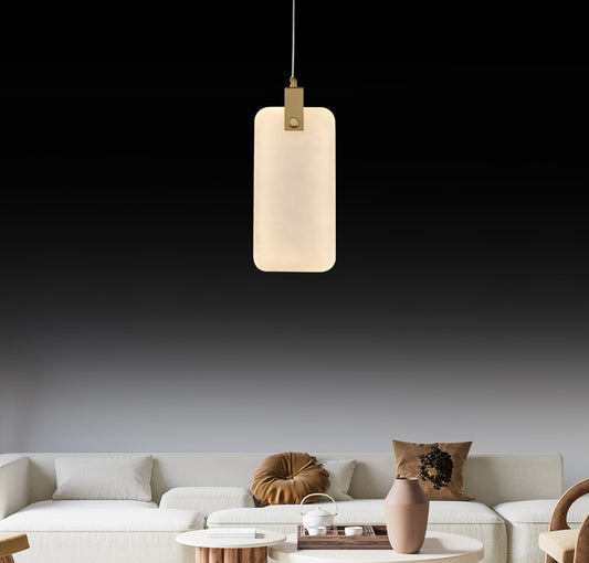 Gama Beyaz Mermer Eskitme Sarkıt Avize 20X40 cm