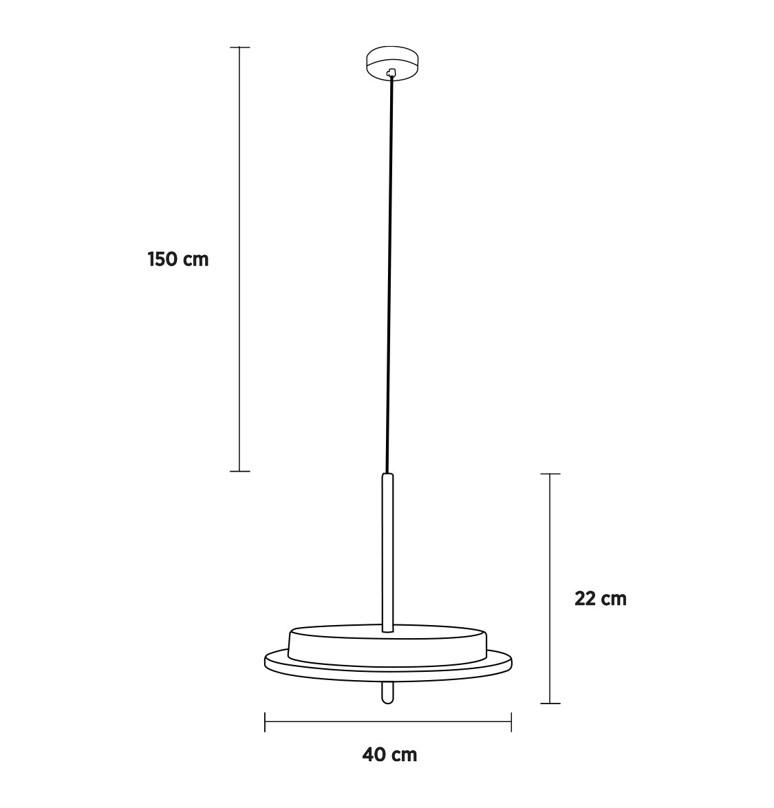 Delhi Mermer Eskitme LED Sarkıt Avize 40 cm