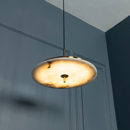 Delhi Mermer Eskitme LED Sarkıt Avize 40 cm