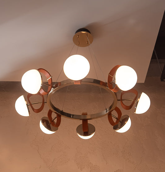 Nepal Platin Sekiz Soft Cam Salon Avize 80 cm